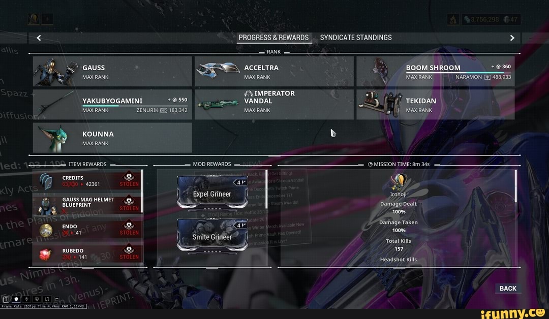 ...went to my Lich. - RANK GAUSS ACCELTRA BOOM SHROOM + 360 MAX RANK ...