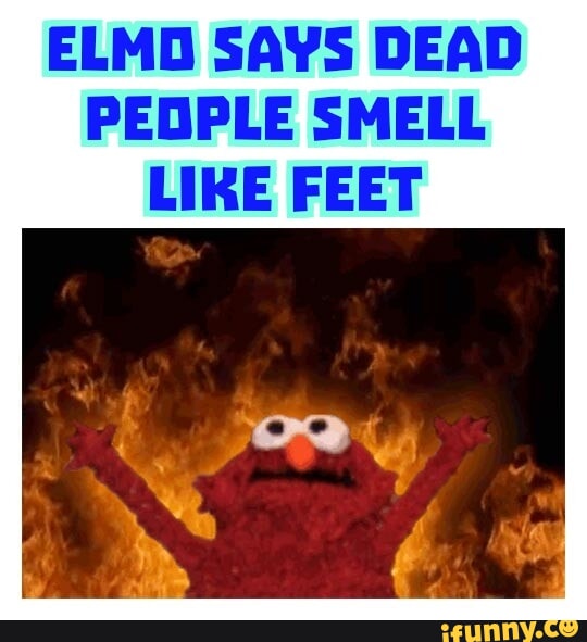 ELMO SAYS DEAD PEOPLE SMELL LIKE FEET - iFunny