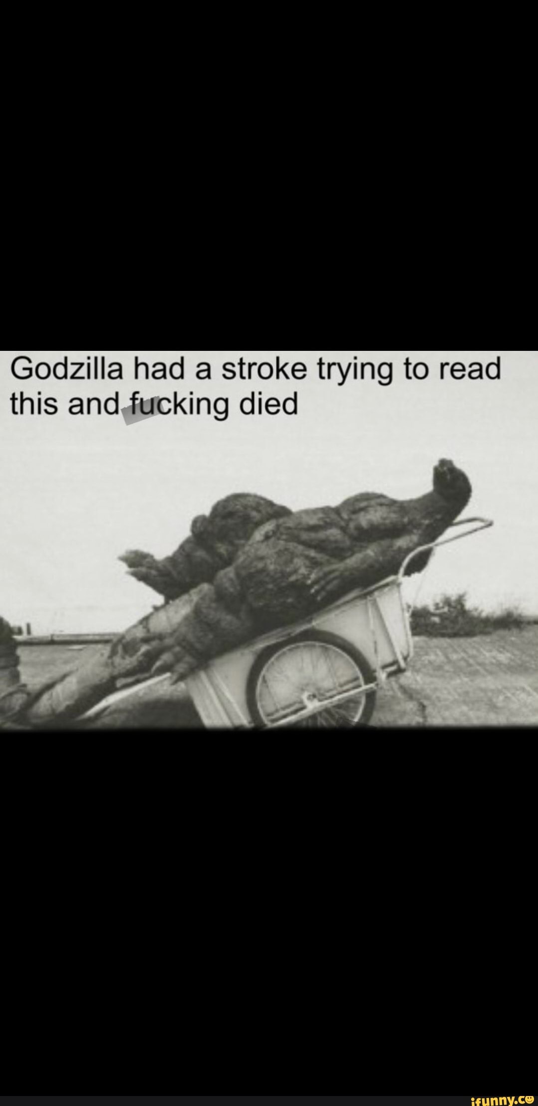 Godzilla had a stroke and died