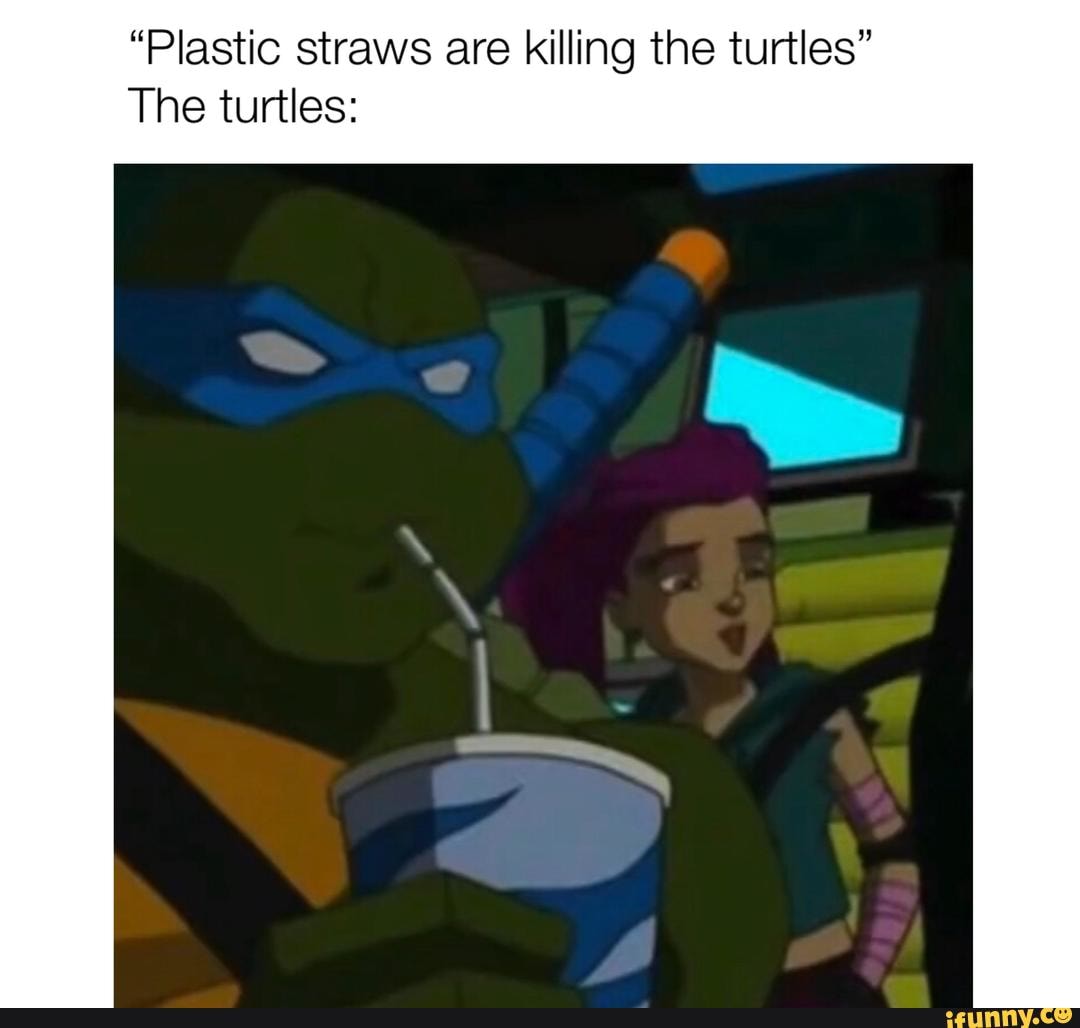 “Plastic straws are killing the turtles” The turtles iFunny