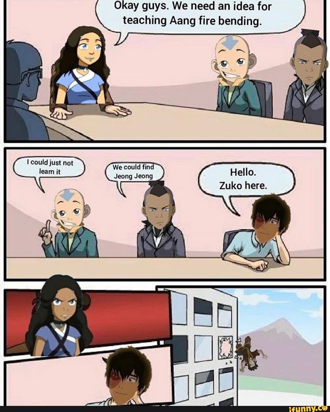 Okay guys. We need an idea for
teaching Aang fire bending.