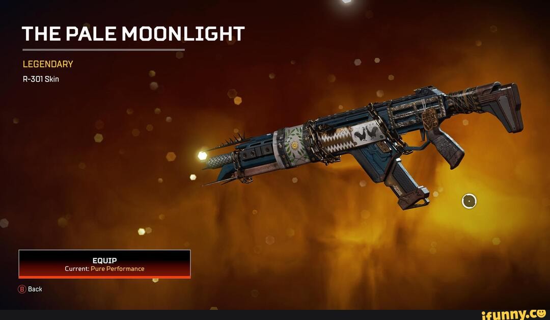 The Pale Moonlight Legendary R 301 Skin Equip Current Pure Performance Back