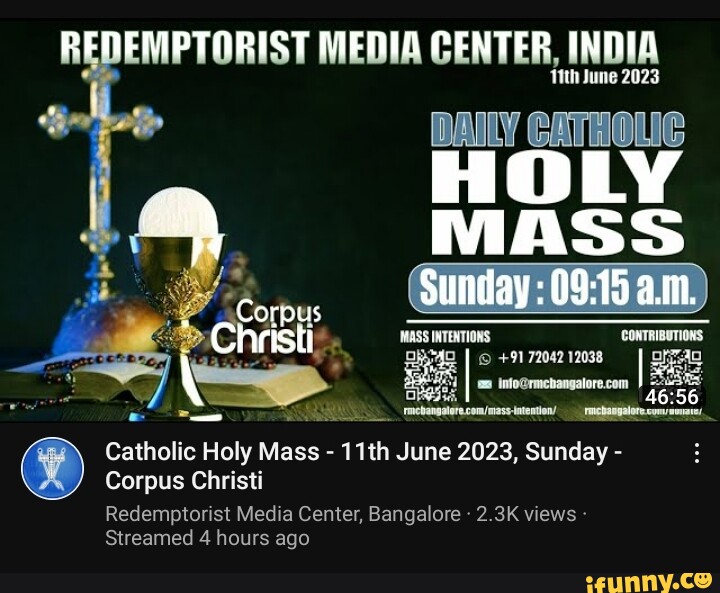 REDEMPTORIST MEDIA CENTER, INDIA 'Tith June 2023 DAILY GATHOLIC HOLY ...