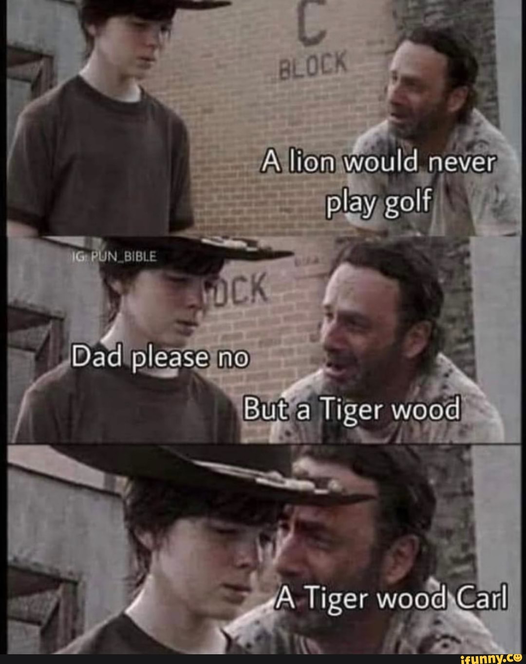 Alion would never play
G PUN BIBLE
please no
Bue a Tiger
Tiger woodhCanl