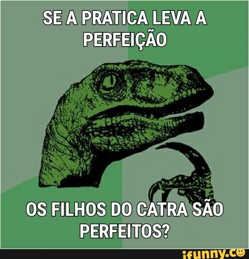 SE A PRATICA LEVA A
PERFEIÇÃO
CATRA
PERFEITOS?)