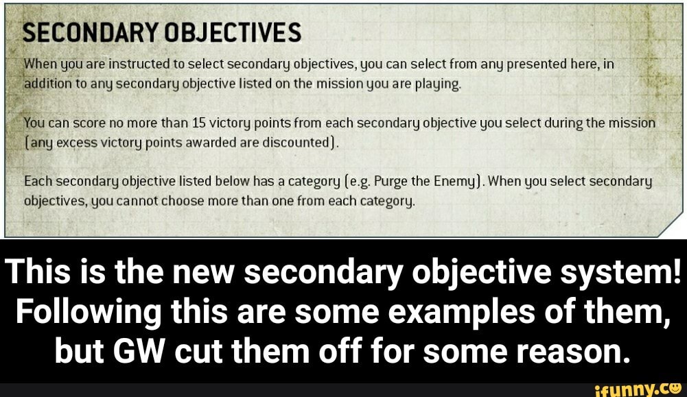 secondary-objectives-when-you-are-instructed-to-select-secondary