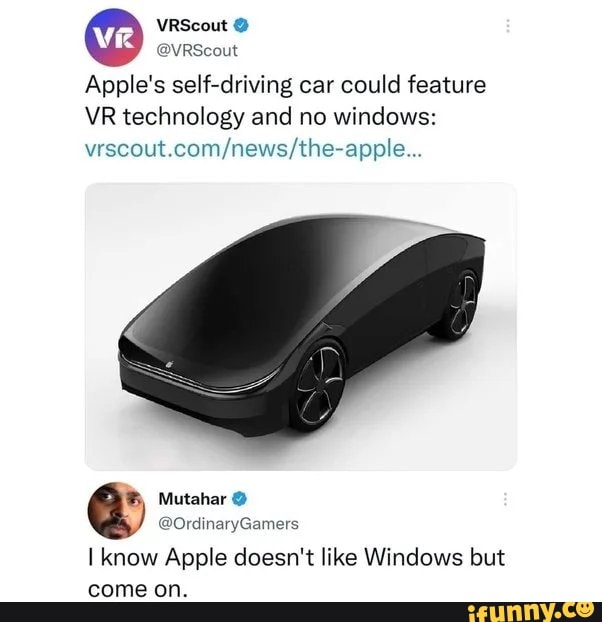  we VRScout VRScout Apple s Self driving Car Could Feature YR