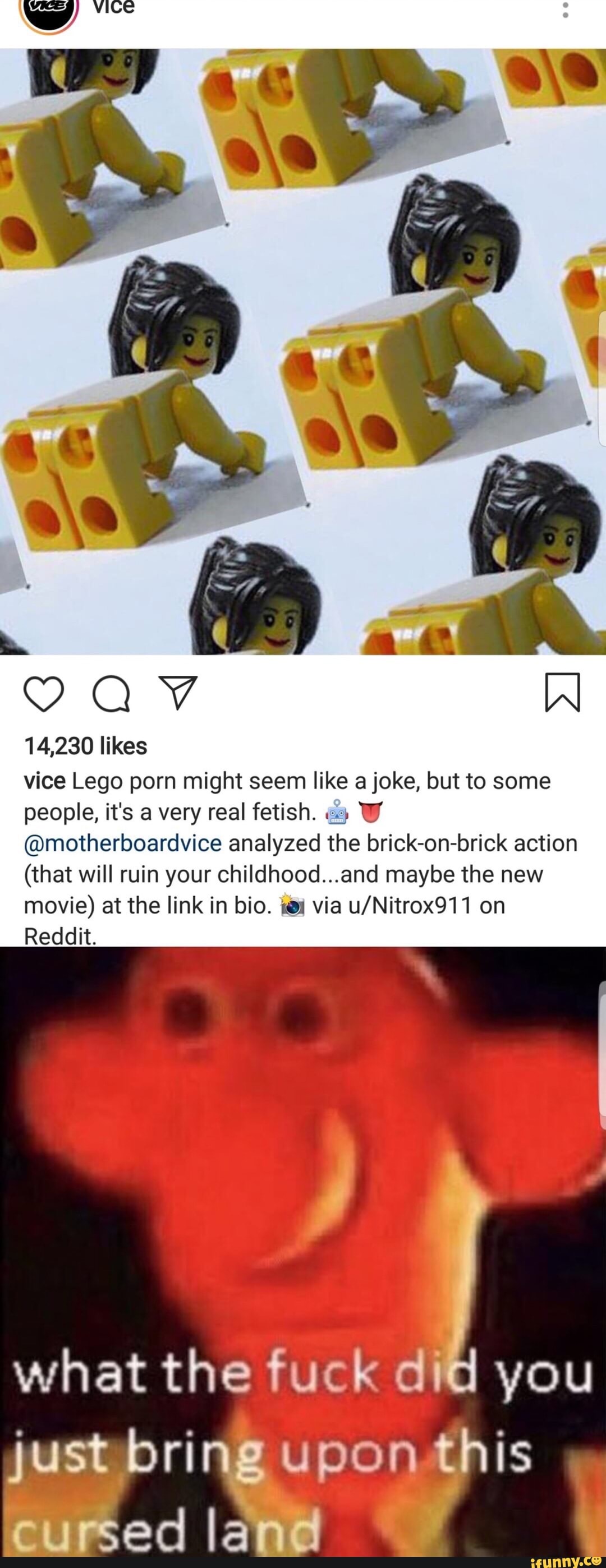 Lego Porn Meme - Vice Lego porn might seem like a joke, but to some people, it's a very real  fetish. .:]. U @motherboardvice analyzed the brick-on-brick action (that  will ruin your childhood...and maybe the new