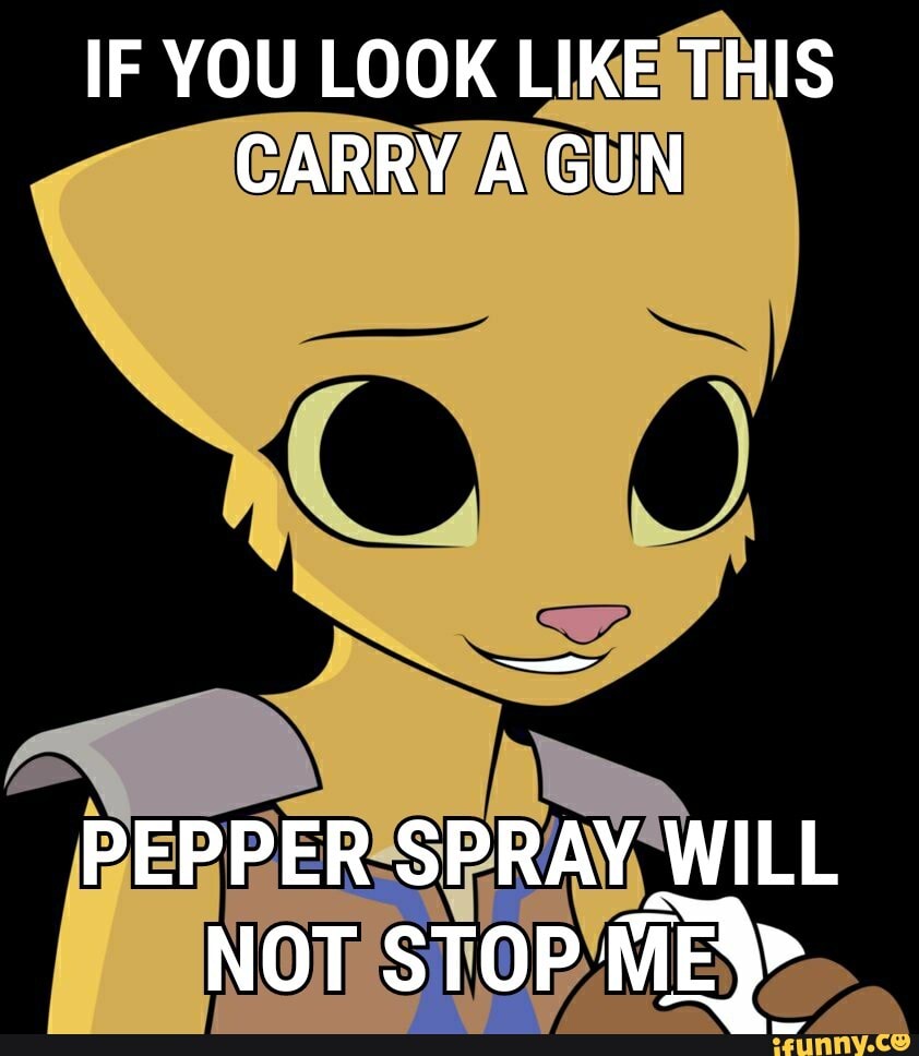 IF YOU LOOK LIKE THIS CARRY A GUN PEPPER SPRAY WILL NOT STOP iFunny