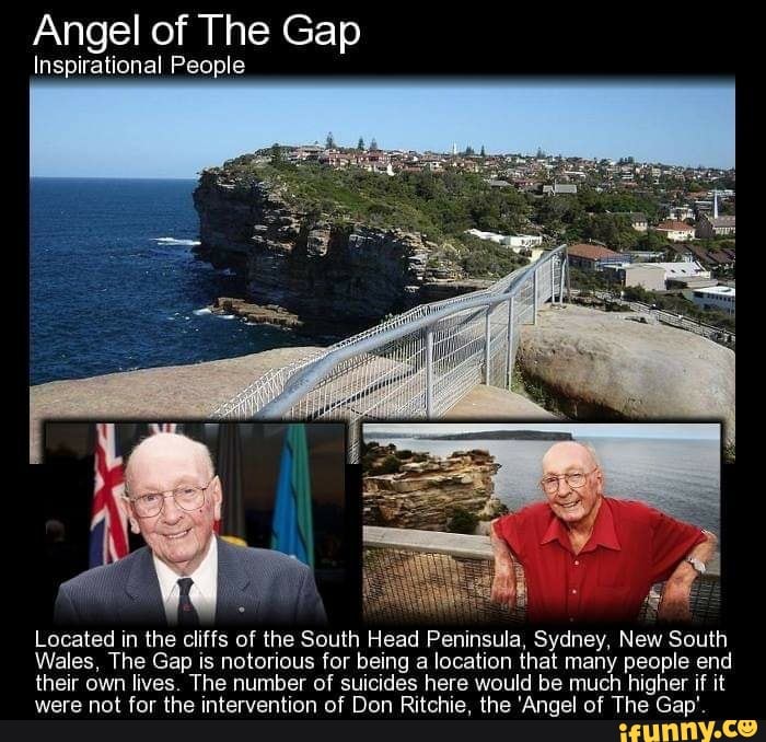 Donald Ritchie Angel of The Gap Inspirational People Located in the cliffs of the ...