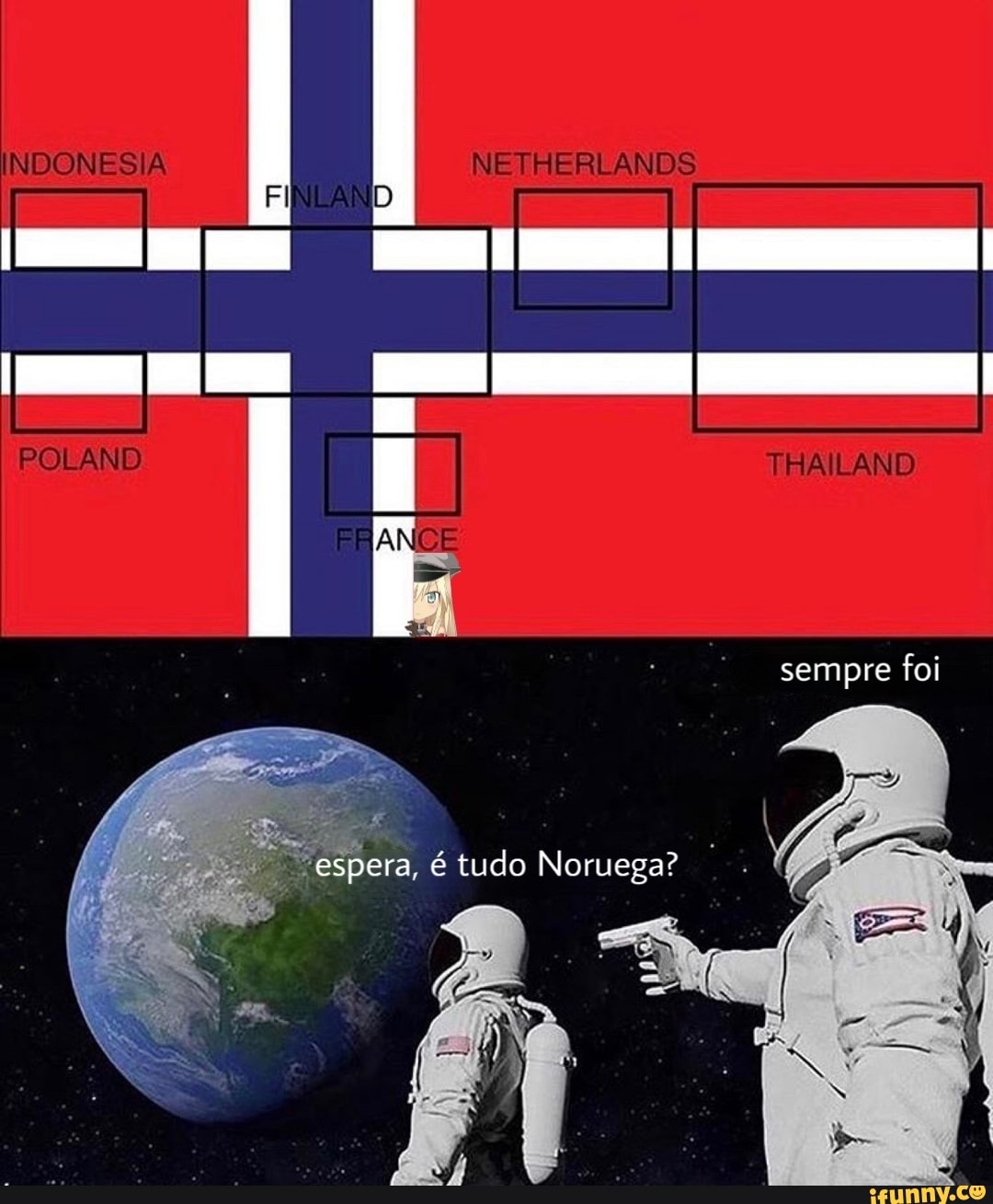 TIRA LAND
sempre foi
NETHERLANDS
NDONES
POLAND
FI
espera, é tudo Noruega?