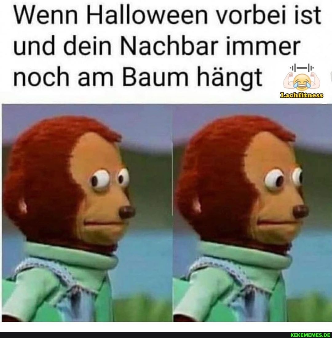 Wenn Halloween vorbei ist und dein Nachbar immer
noch am Baum hängt des