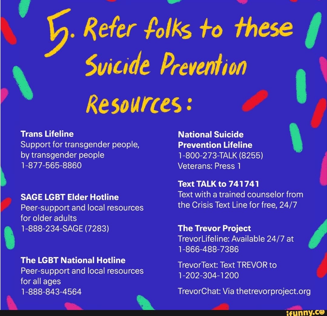 ;. Suicide Prevmfion Resources: Trans Lifeline National Suicide Support ...