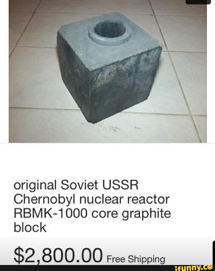 Original Soviet USSR Chernobyl nuclear reactor RBMK1000 core graphite