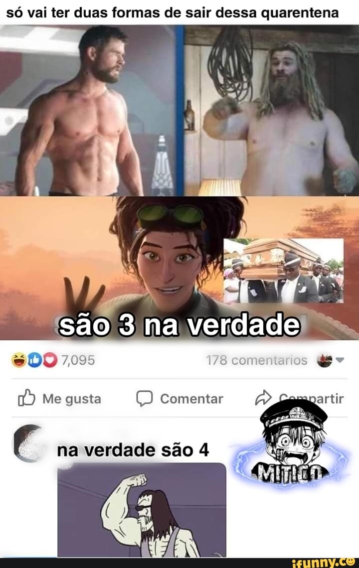 só vai ter duas formas de sair dessa quarentena
DO 7095
são na verdade
Me gusta Comentar
na verdade são 4