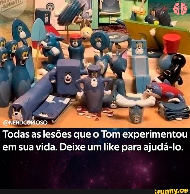 NERDCURIOSO
Todas as lesões que o Tom experimentou em sua vida. Deixe um like para ajudá-lo.