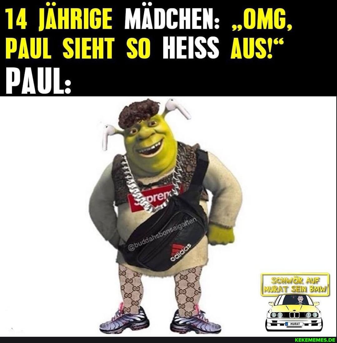 14 JÄHRIGE MÄDCHEN: "OMG,
PAUL SIEHT SO HEISS AUS!"
PAUL: