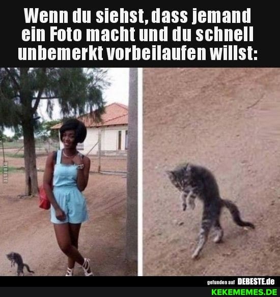 siehst, dass jemand ein macht und sehnell unbemerkt vorbellaufen wlllse: