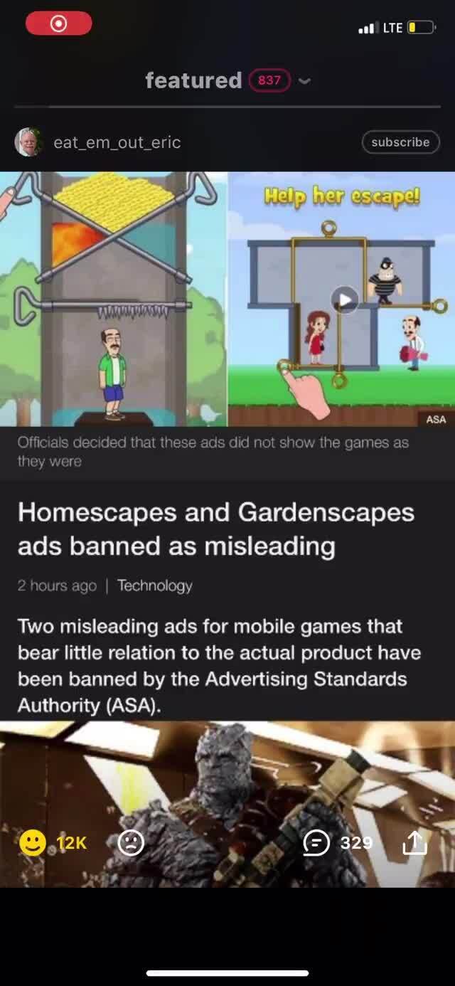 is there an actual game like homescapes ad