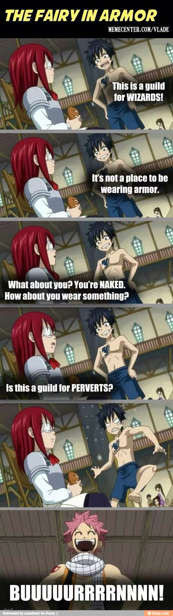 MEMECENTER.COM/VLADE
"This is a guild
for wizarns!
q
E
ANN
V It's nota place to be
wearing
What about you? You're NAKED. das
How about you wear something?
