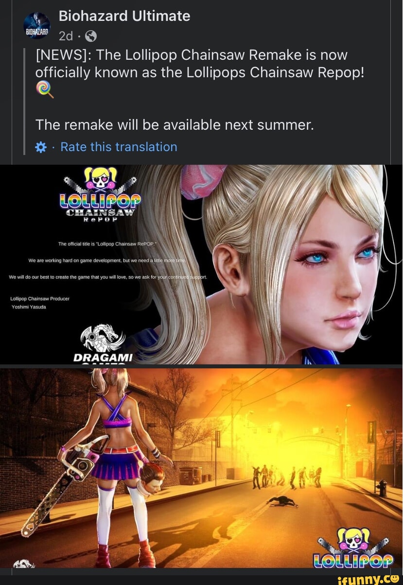 Lollipop Chainsaw Remake revealed by creator Yoshimi Yasuda - Expected  release information and more