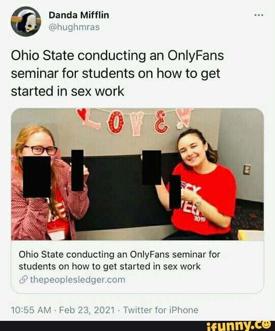 Danda Mitflin Ohio State conducting an OnlyFans seminar for students on how...