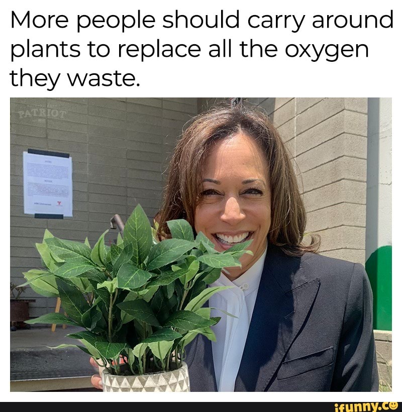 More people should carry around plants to replace all the oxygen they