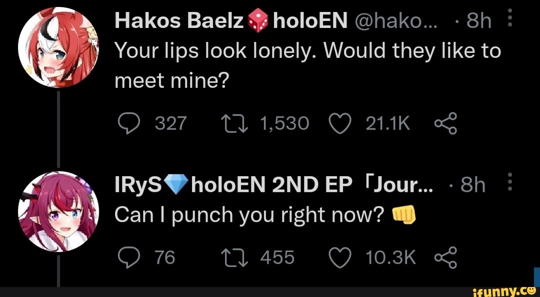 Hakos Baelz Holoen Hako Your Lips Look Lonely Would They Like To Meet Mine 327 1530 211k