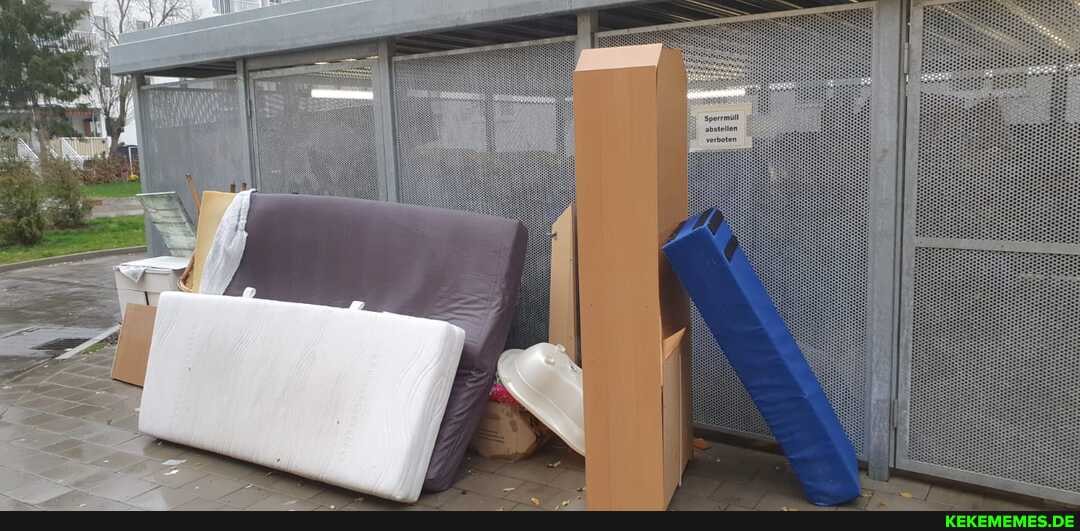 Sperrmüll abstellen verboten