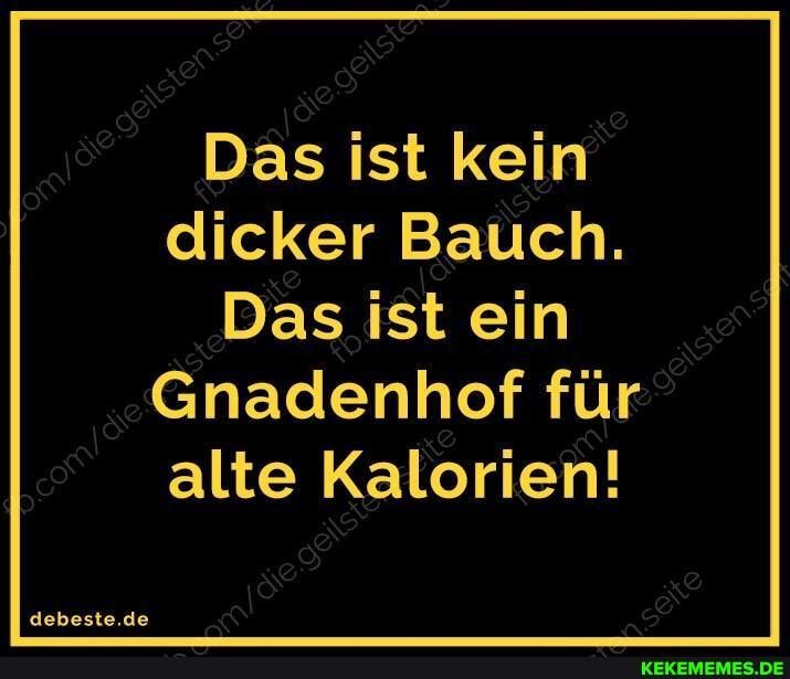 Das ist kein dicker Bauch.
Das ist ein
Gnadenhof für alte Kalorien!
debeste.de