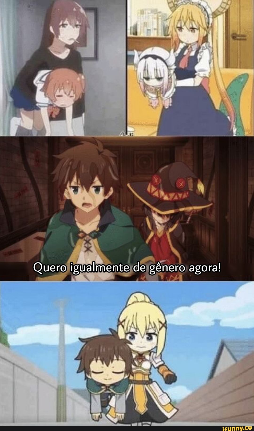 Quero igualmente de gênero agora!