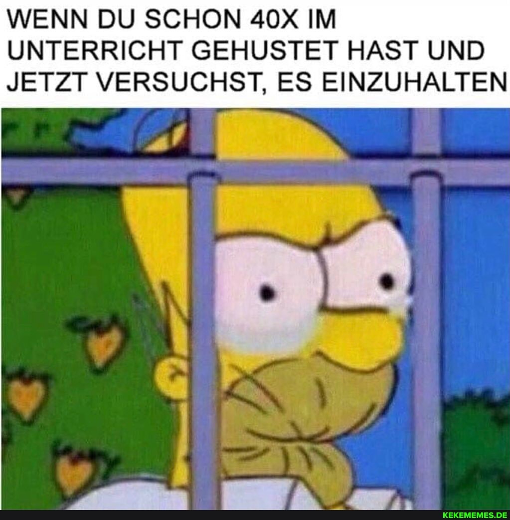 WENN DU SCHON IM UNTERRICHT GEHUSTET HAST UND JETZT VERSUCHST, ES EINZUHALTEN