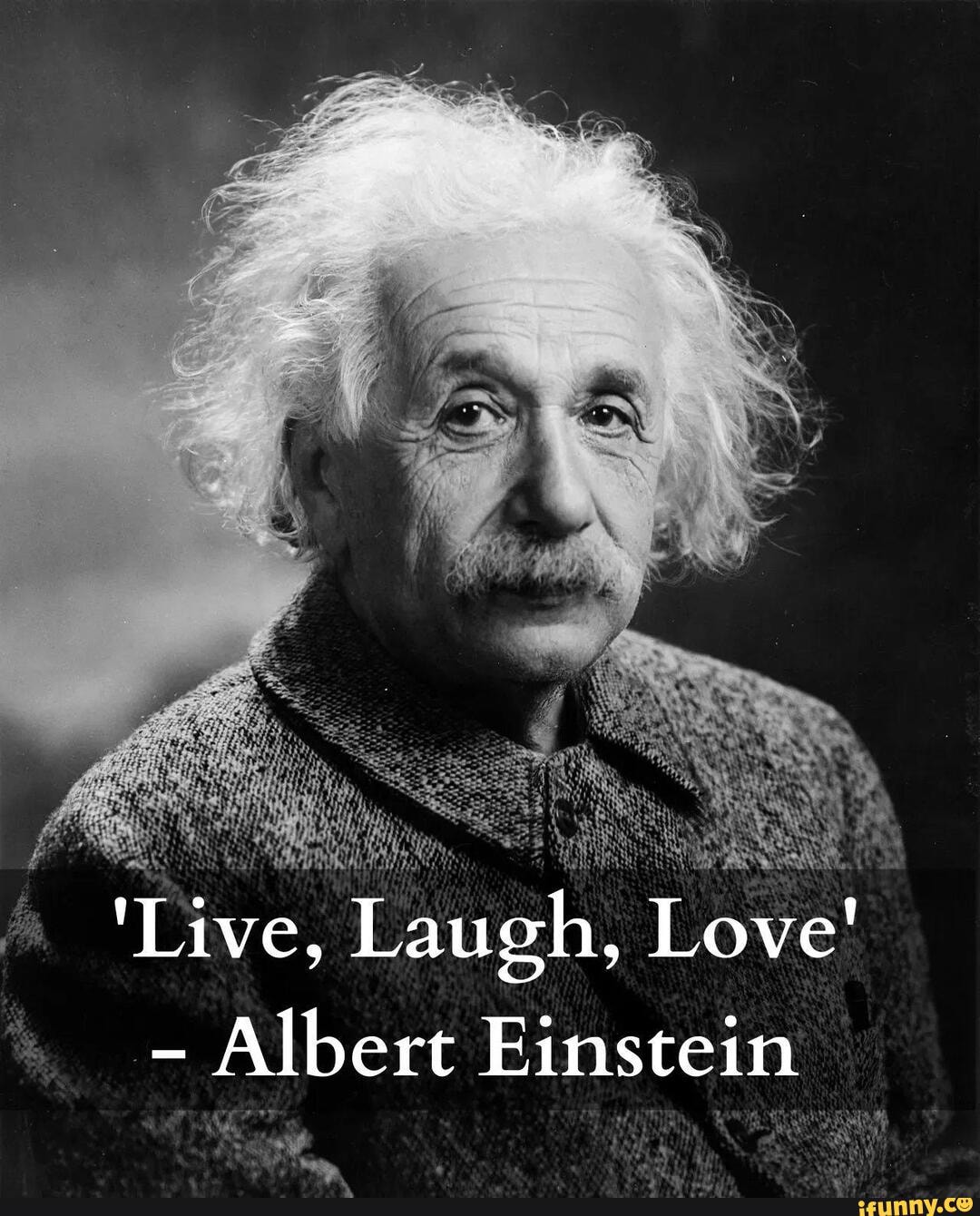 Random Dump - 'Live, Laugh, Love' - Albert Einstein - iFunny