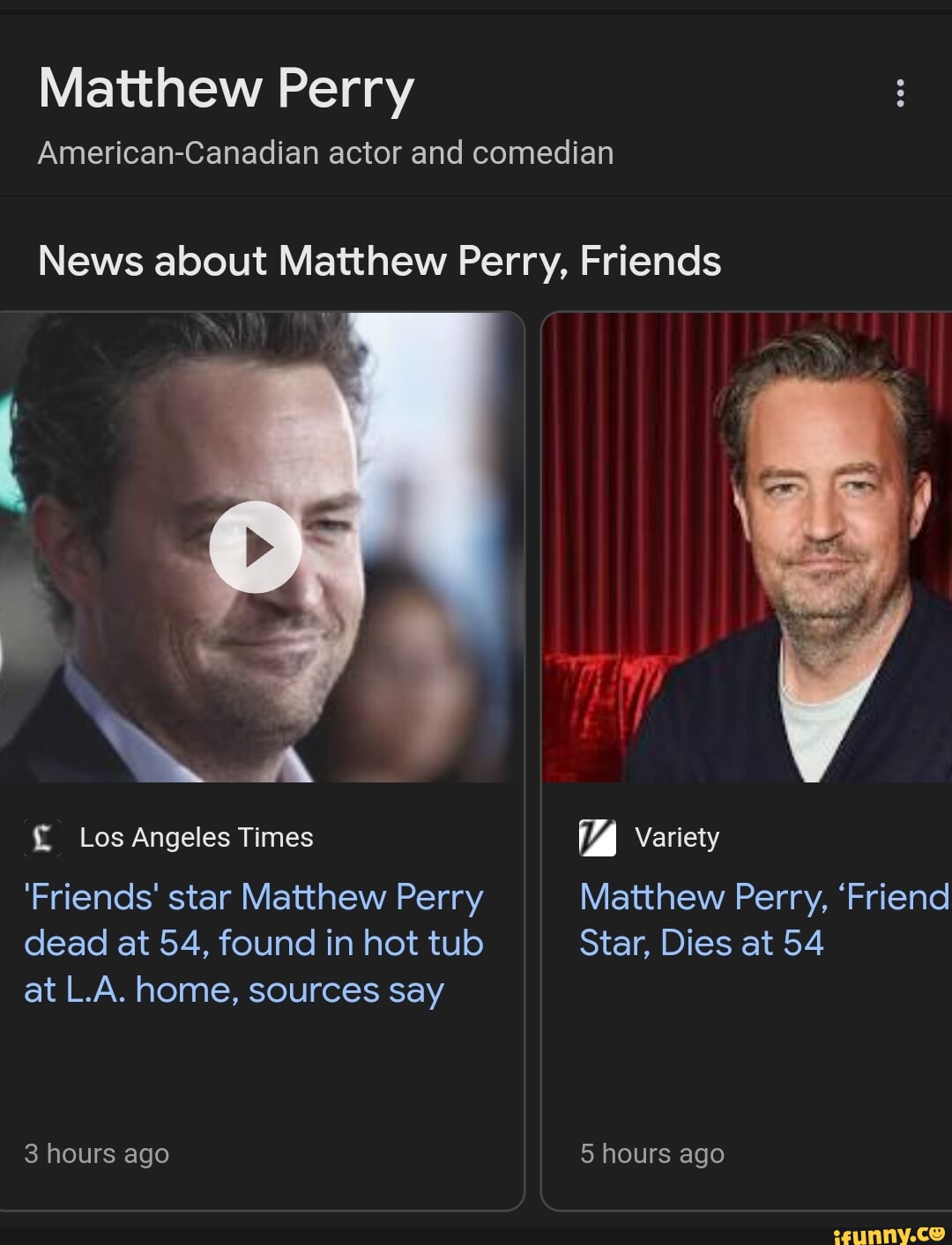 Friends' star Matthew Perry dead at 54, found in hot tub at L.A. home - Los  Angeles Times