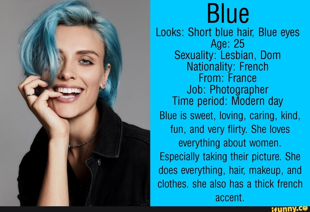 Blue-eyed male with blue hair - wide 4
