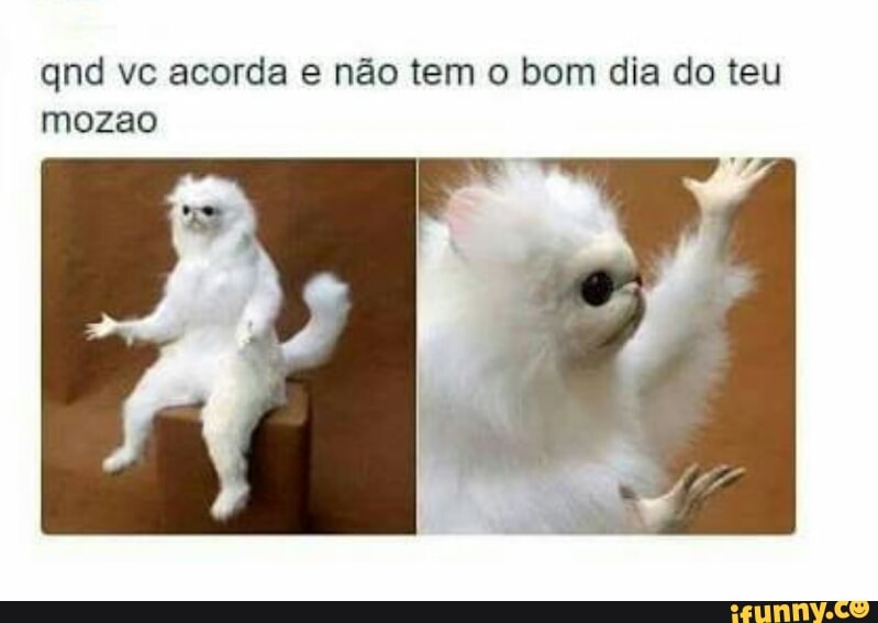 qnd vc acorda e não tem o bom dia do teu
mozao