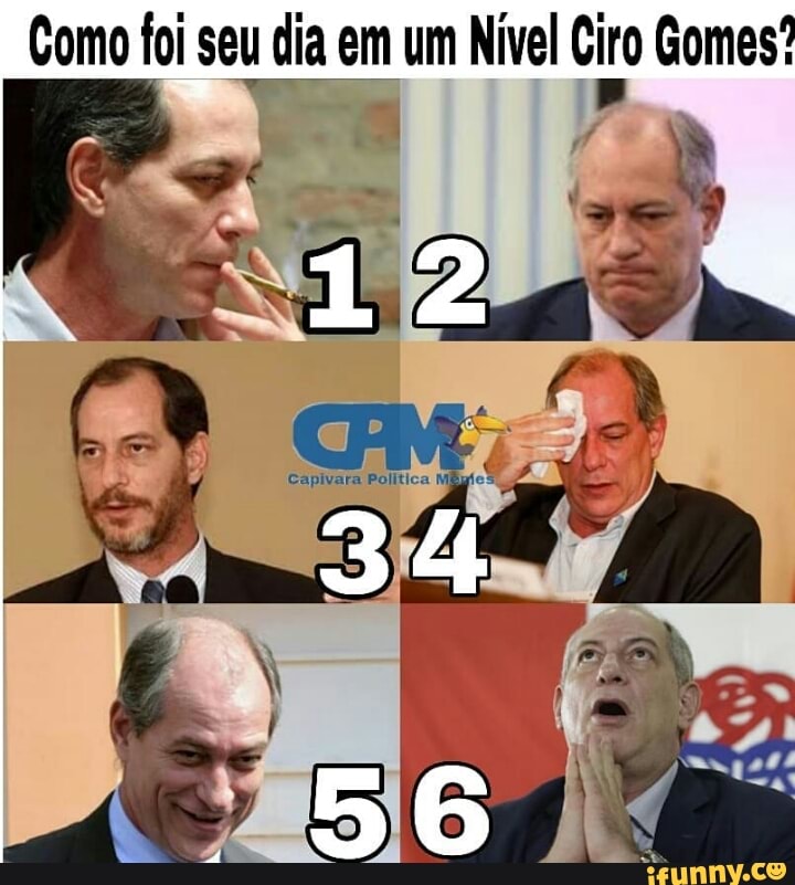 Como foi seu dia em um Nível Ciro Gomes!