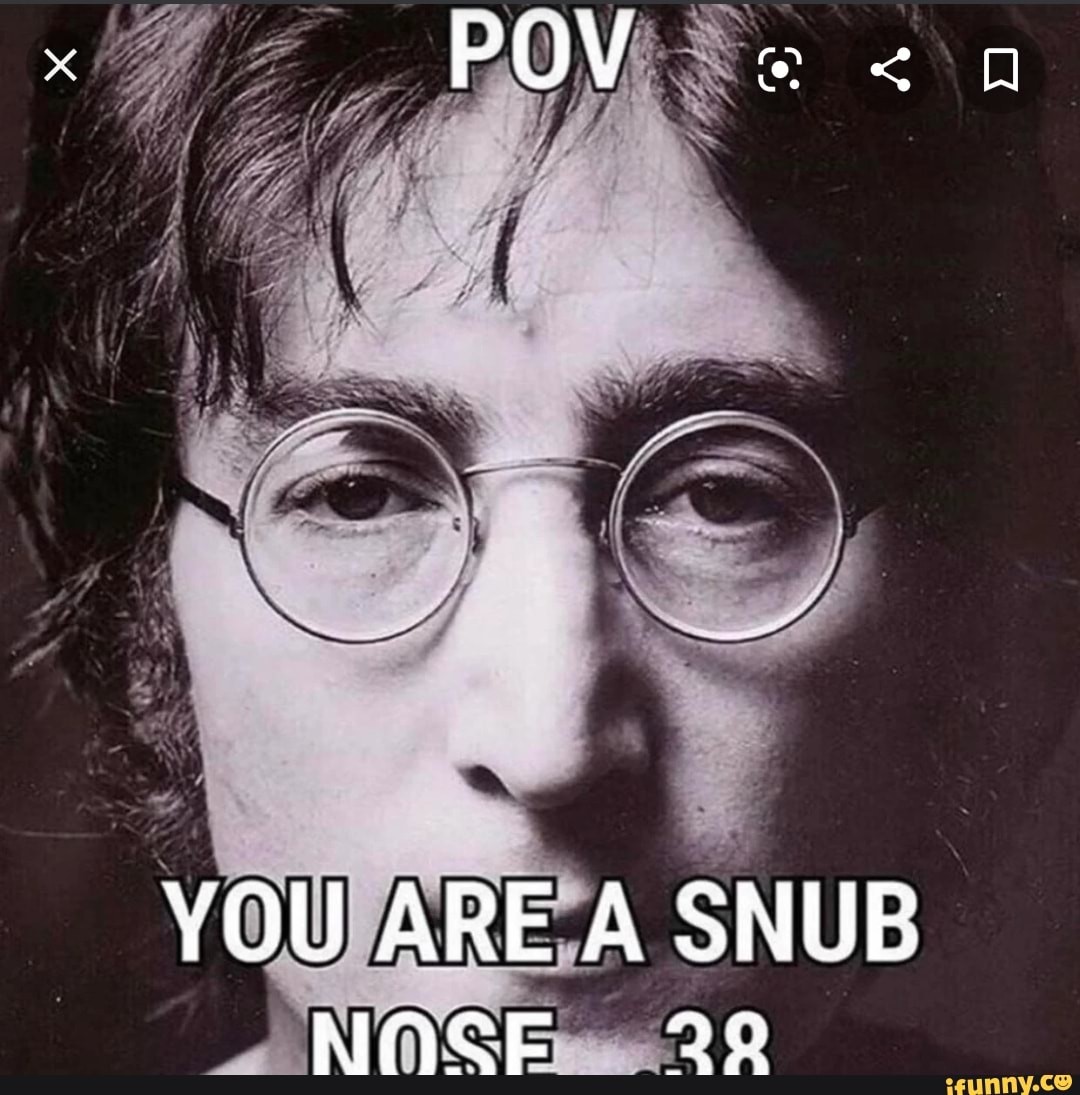 POV " YOU ARE A SNUB NOSE 26 - iFunny :)