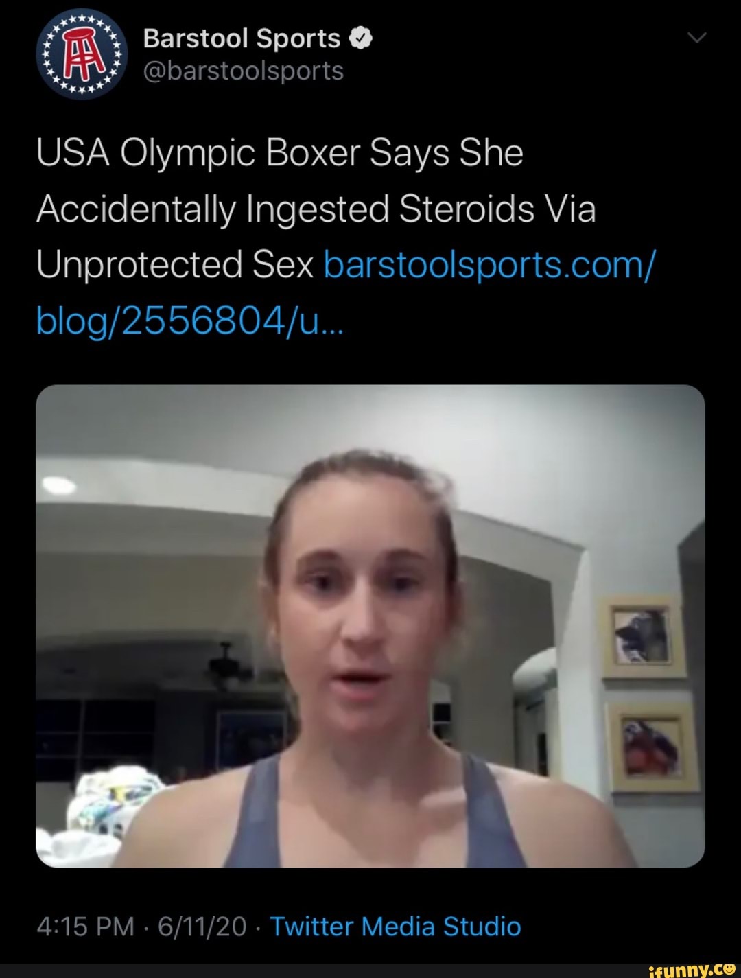 USA Olympic Boxer Says She
Accidentally Ingested Steroids Via
Unprotected Sex barstoolsports.com/
blog/2556804/u...