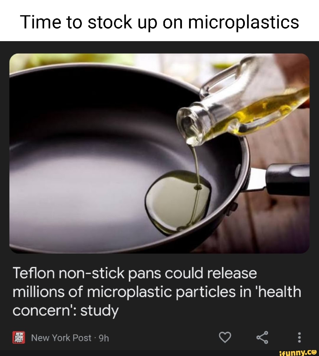Time to stock up on microplastics Teflon nonstick pans could release
