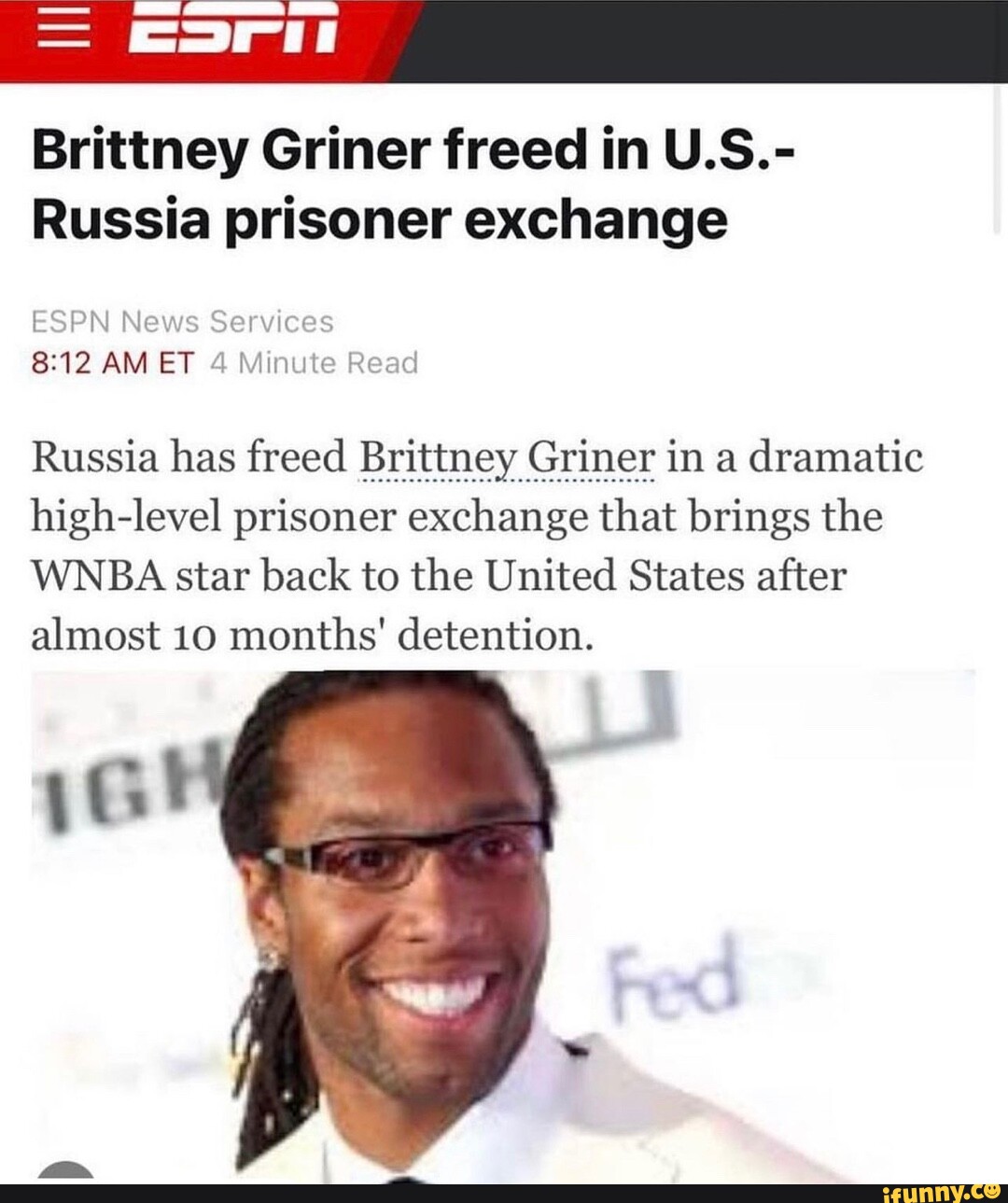Brittney Griner freed in U.S. Russia prisoner exchange ESPN News