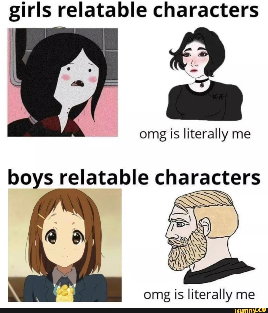 Girls Relatable Characters Om Omg Is Literally Me Boys Relatable 