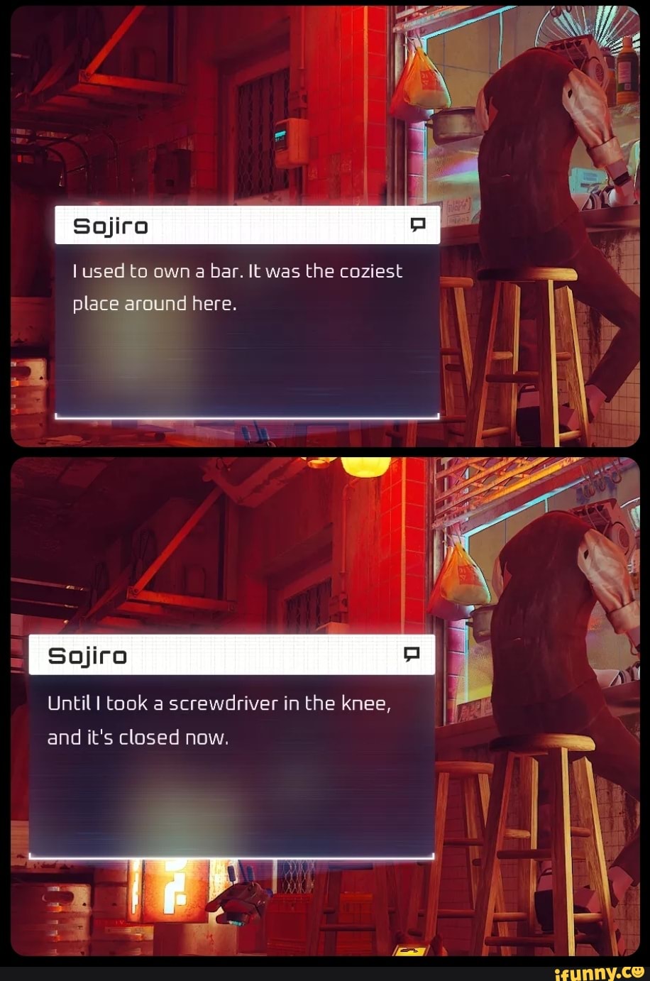 Used to own a bar. It was the coziest Sojiro place around here. Until