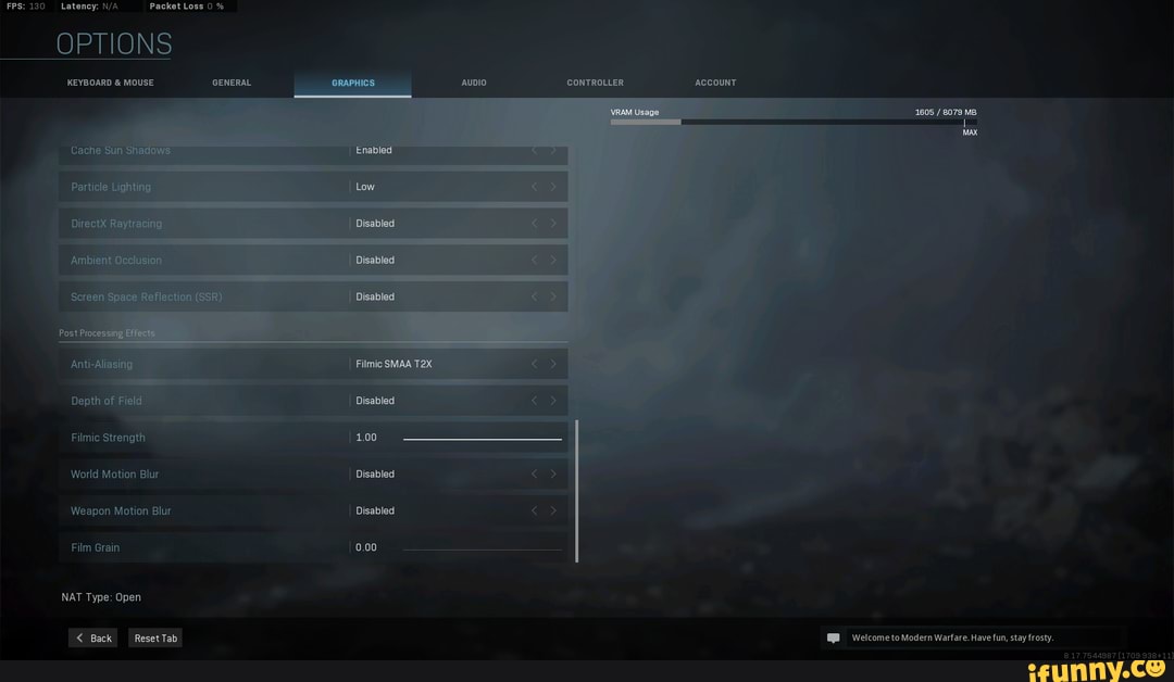 Cod warzone competitive settings (visibility/performance) FPS 130