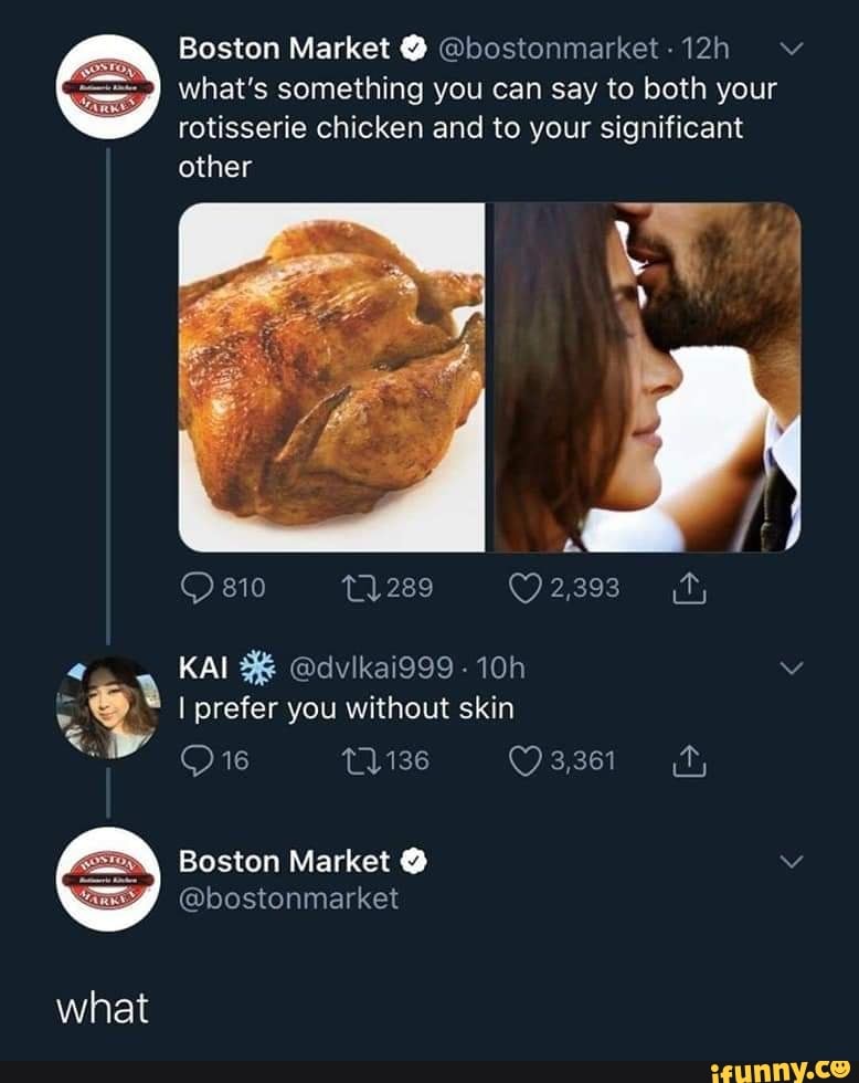 Boston Market Bostonmarket Whats Something You Can Say To Both