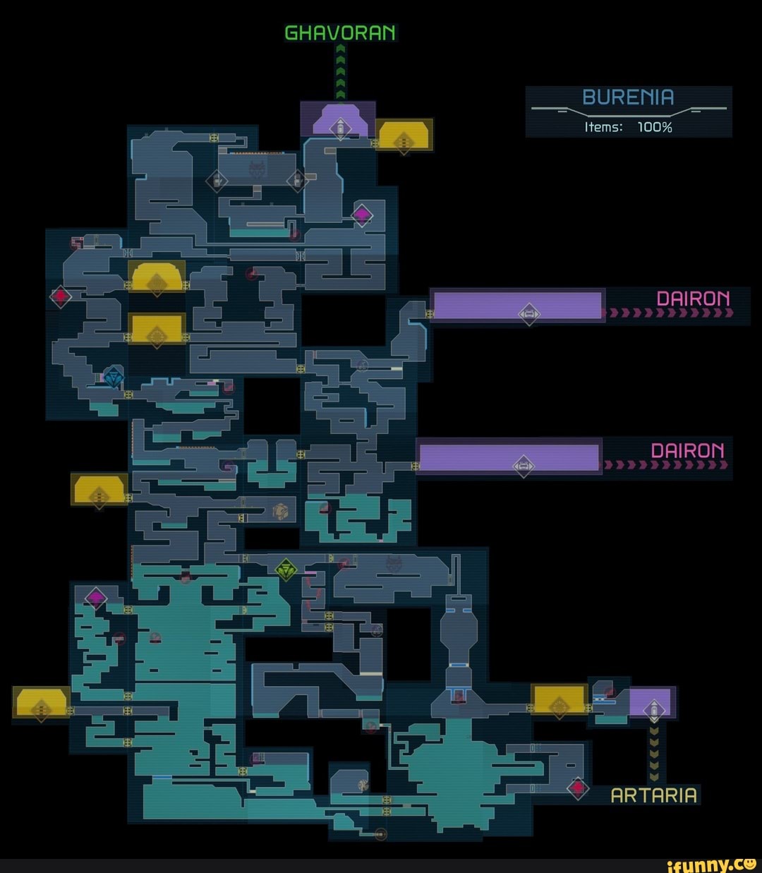 Burenia Full Map, Metroid Dread - )