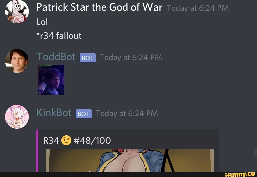 r34 fallout I tim Patrick Star the God of War Toda: - iFunny