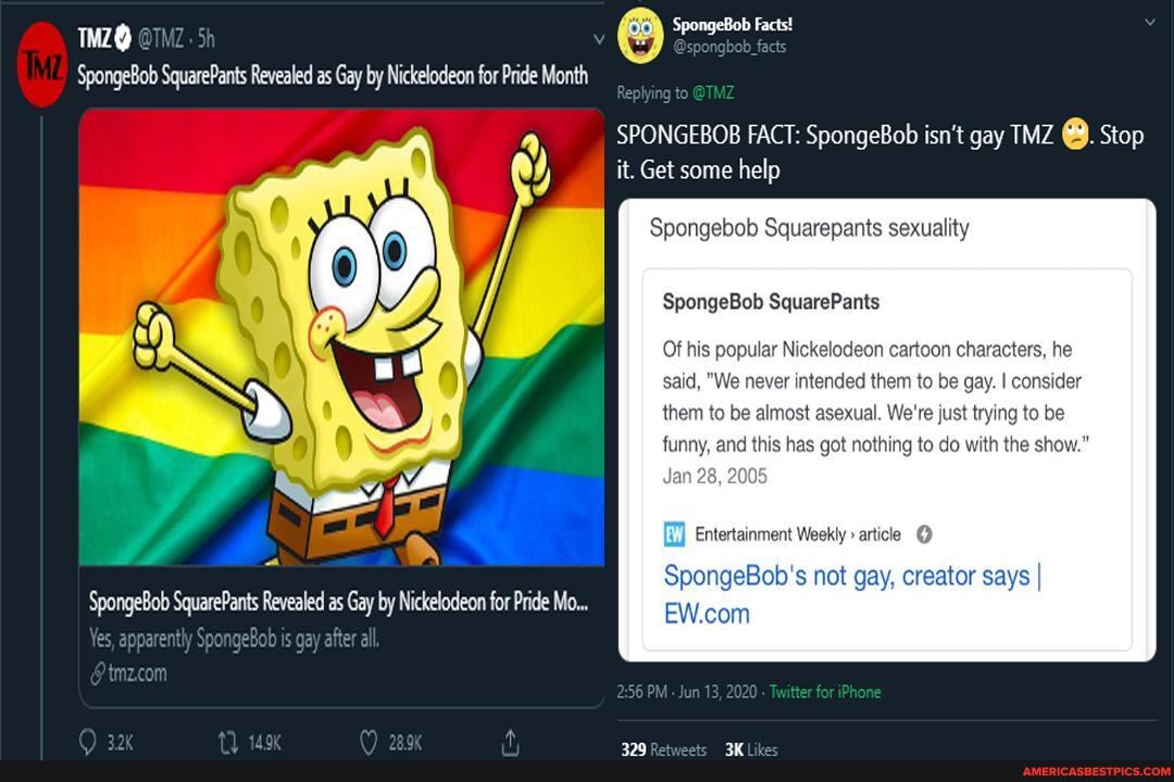 spongebob gay twitter post