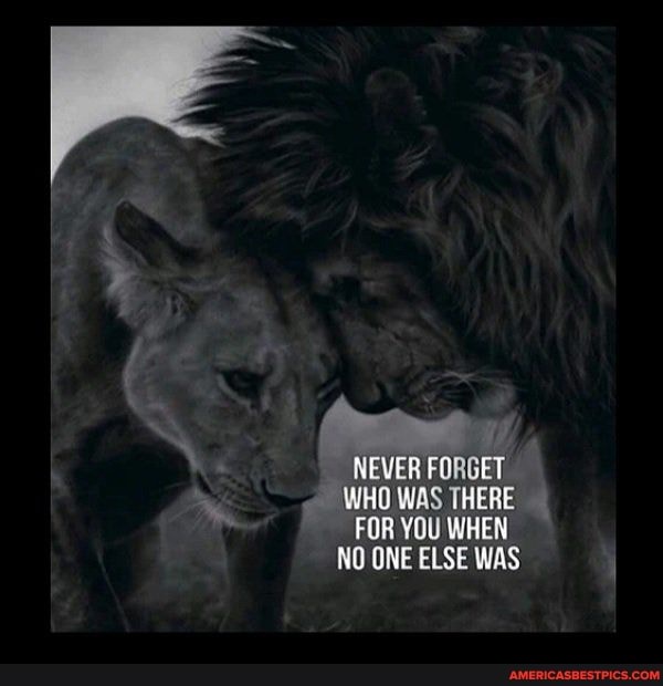 NEVER FORGET
WHO WAS THERE FOR YOU WHEN
NO ONE ELSE WAS