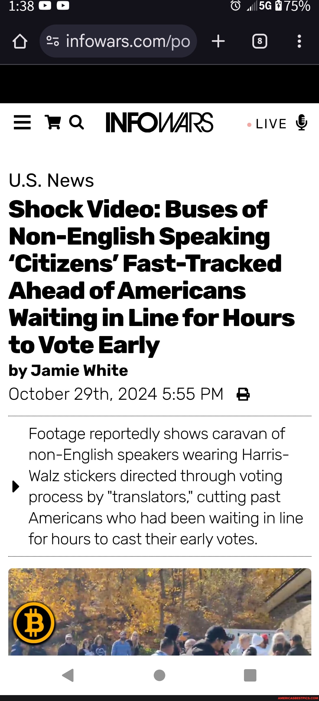 = INFOVAS Live U.S. News Shock Video Buses of NonEne fish Speaking